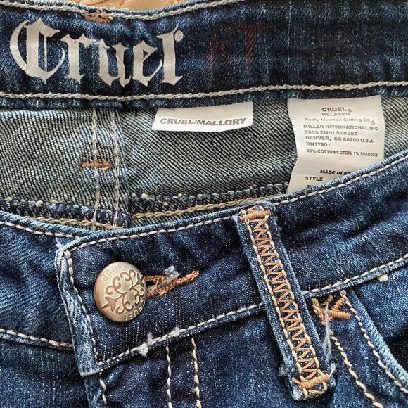 Stylish Cruel MALLORY Jeans Women’s Size 11/12 LONG Stretch Relaxed Flare Style - Picture 5 of 7